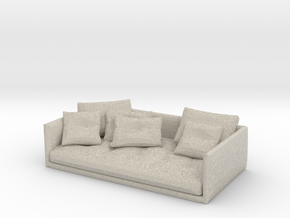 Miniature 1:48 Sofa in Natural Sandstone: 1:48 - O