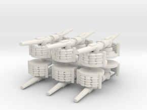 Coastal Artillery (x12)  in White Natural Versatile Plastic