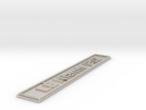 Nameplate LÉ Niamh P52 in Rhodium Plated Brass