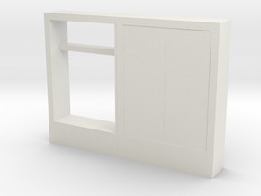 Modern Miniature 1:24 Hallway Furniture in White Natural Versatile Plastic: 1:24