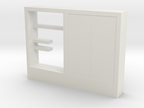 Modern Miniature 1:24 Hallway Furniture in White Natural Versatile Plastic: 1:24