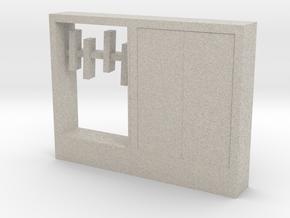 Modern Miniature 1:24 Hallway Furniture in Natural Sandstone: 1:24