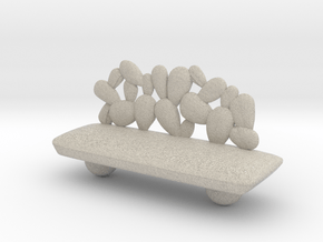 Modern Miniature 1:24 Sofa in Natural Sandstone: 1:24
