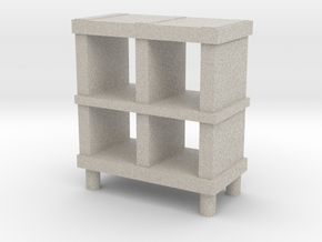 Modern Miniature 1:12 Rack/Sideboard in Natural Sandstone: 1:12