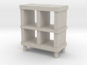 Modern Miniature 1:24 Rack/Sideboard in Natural Sandstone: 1:24