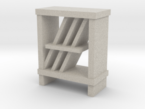Modern Miniature 1:24 Rack/Sideboard in Natural Sandstone: 1:24