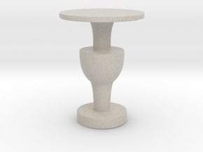 Modern Miniature 1:12 Coffee Table in Natural Sandstone: 1:12