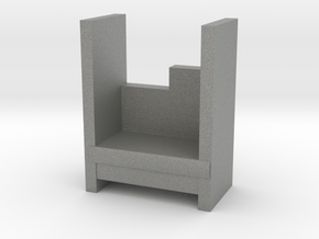 Modern Miniature 1:24 Armchair in Gray PA12: 1:24