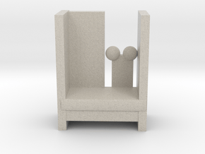 Modern Miniature 1:24 Armchair in Natural Sandstone: 1:24