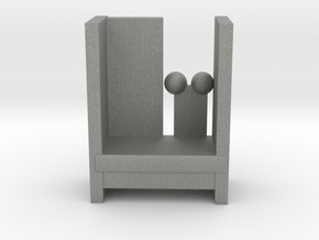 Modern Miniature 1:24 Armchair in Gray PA12: 1:24