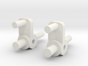 Auldey Race-tin Knuckles Front Suspension - 2mm in White Natural Versatile Plastic