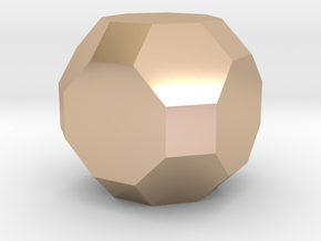 gmtrx solid lawal truncated cuboctahedron   in 14k Rose Gold Plated Brass