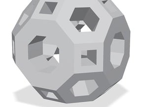 Gmtrx 18mm Lawal skeletal Truncated cuboctahedron in Tan Fine Detail Plastic
