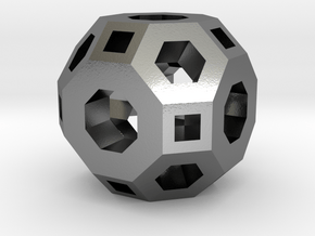 gmtrx 18mm lawal v1 skeletal truncated cuboctahedr in Polished Silver