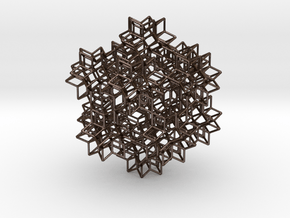 rhombic hexecontahedra, 20 in Polished Bronze Steel