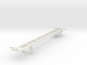 1/35 40' Container Chassis Without Tires in White Natural Versatile Plastic