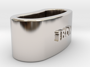 IBON 3D Napkin Ring with eguzkilore in Rhodium Plated Brass