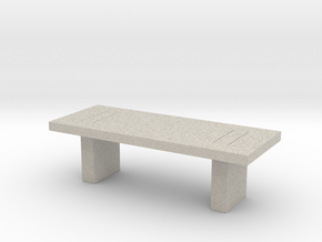 Modern Miniature 1:48 Coffee Table in Natural Sandstone: 1:48 - O