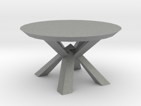 Modern Miniature 1:24 Coffee Table in Gray PA12: 1:24