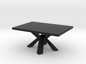 Modern Miniature 1:12 Table in Black Premium Versatile Plastic: 1:12
