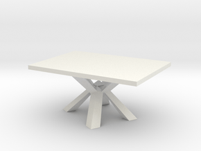 Modern Miniature 1:48 Table in White Natural Versatile Plastic: 1:48 - O