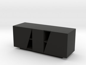 Modern Miniature 1:12 Sideboard in Black Premium Versatile Plastic: 1:12