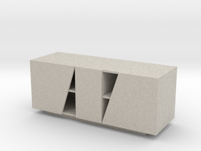 Modern Miniature 1:24 Sideboard in Natural Sandstone: 1:24