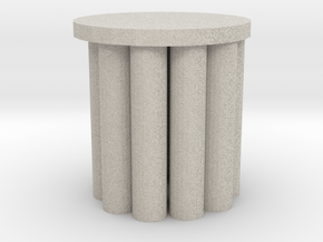 Modern Miniature 1:12 Coffee Table in Natural Sandstone: 1:12
