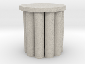 Modern Miniature 1:24 Coffee Table in Natural Sandstone: 1:24