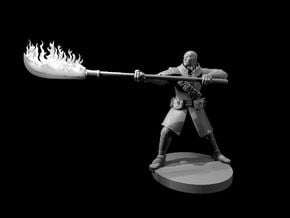 Goliath Male Blood Hunter with a Glaive in White Natural Versatile Plastic