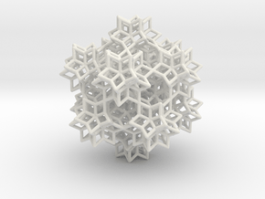 rhombic hexecontahedra -21 in White Natural Versatile Plastic