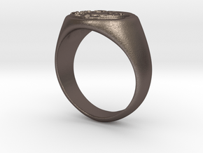 Size 10 Targaryen Ring in Polished Bronzed Silver Steel