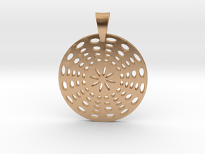 Circle Pendant in Polished Bronze