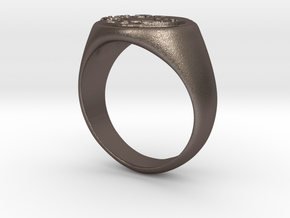 Size 12 Targaryen Ring in Polished Bronzed Silver Steel
