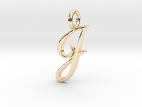 Smooth J in 14K Yellow Gold