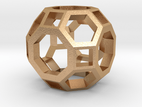 lawal 54mm v2 skeletal truncated cuboctahedron in Natural Bronze