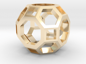 lawal 54mm v2 skeletal truncated cuboctahedron in 14K Yellow Gold