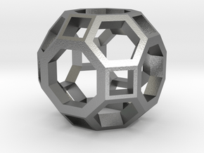 lawal 54mm v2 skeletal truncated cuboctahedron in Natural Silver