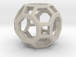 lawal 54mm v2 skeletal truncated cuboctahedron in Natural Sandstone