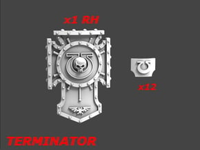 23004 Ultra Shields Sprue 004 - Terminator x1 in Tan Fine Detail Plastic