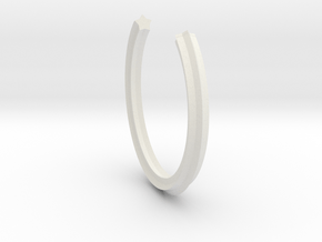 Star circumference ring in White Natural Versatile Plastic