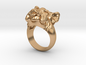 "Yorkie with bow" cutest ring, size 6 3/4 in Polished Bronze