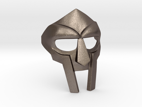 Gladiator Mask in Polished Bronzed-Silver Steel