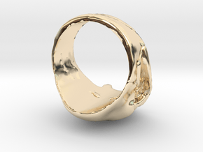 Ring Skull in 14k Gold Plated Brass