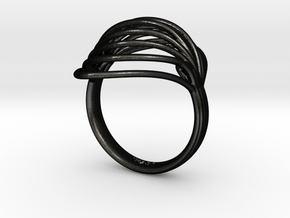 Shea | Ring  in Matte Black Steel: Medium