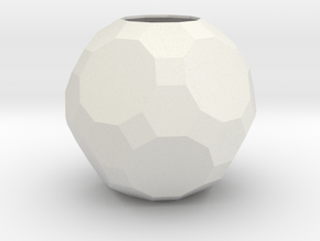 gmtrx 108mm lawal truncated icosidodecahedron pot in White Natural Versatile Plastic