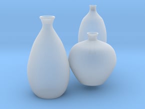 Modern Miniature 1:24 Vase Set in Smooth Fine Detail Plastic: 1:24