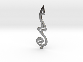Devil's Tail Swoosh in Polished Silver