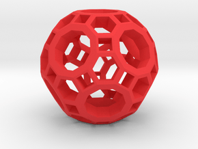 gmtrx lawal v2 truncated icosidodecahedron in Red Processed Versatile Plastic