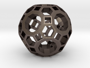 gmtrx lawal v2 truncated icosidodecahedron in Polished Bronzed-Silver Steel